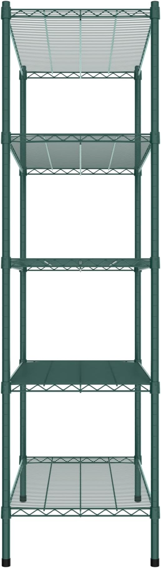 Commercial NSF Listed Green Epoxy Stationary Wire Shelving Kit 21" x 42" x 74", with 5 Shelves Perfect for Warehouse, Walk-in Refrigerator, Freezer, Grocery Store, Restaurant, Dishroom