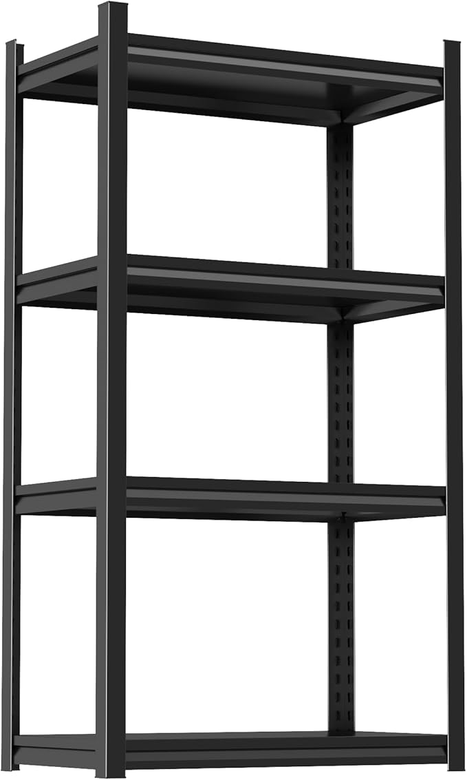 Storage Shelves Kitchen Shelf, 2400 Lbs Adjustable Metal Shelf 4 Tier Shelving Unit, Bakers Rack Industrial Shelving, Kitchen Appliance Storage Organization Standing Shelf Units, 35.4"W×13.8"D×44.1"H