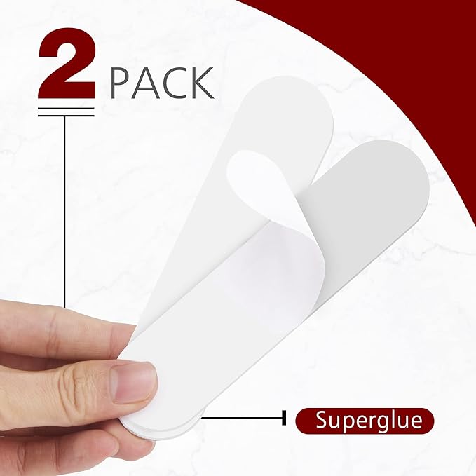Self Adhesive Strips, Replacement Adhesive Strips Compatible with Self Adhesive Paper Towel Holder, Paper Towel Holder Under Cabinet, 5.7 x 1.6 Inch (2 Pack)