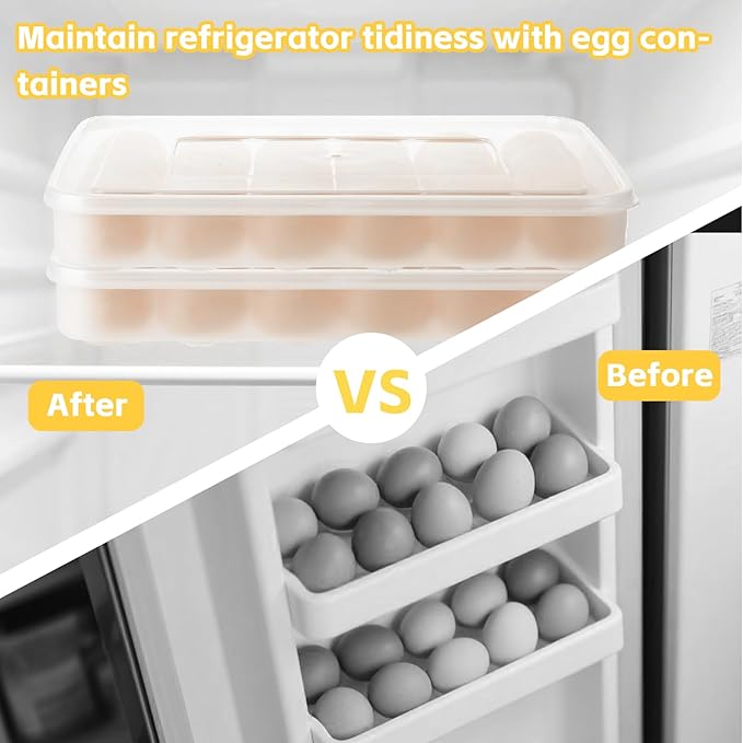 3 Pack Deviled Egg Containers with Lid, 90 Clear Deviled Egg Platter Carrier Holder Tray Fridge Stackable Countertop Portable Egg Platter for Party, Easter, Travel