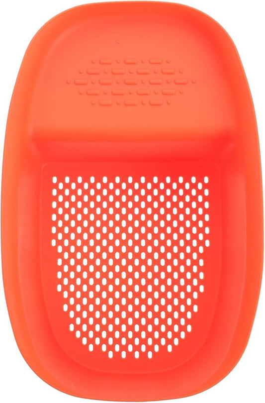 Luxshiny Kitchen Sink Drain Basket over Sink Colander Orange Mesh Strainer Food Vegetable Washing Draining Rack for Household Storage