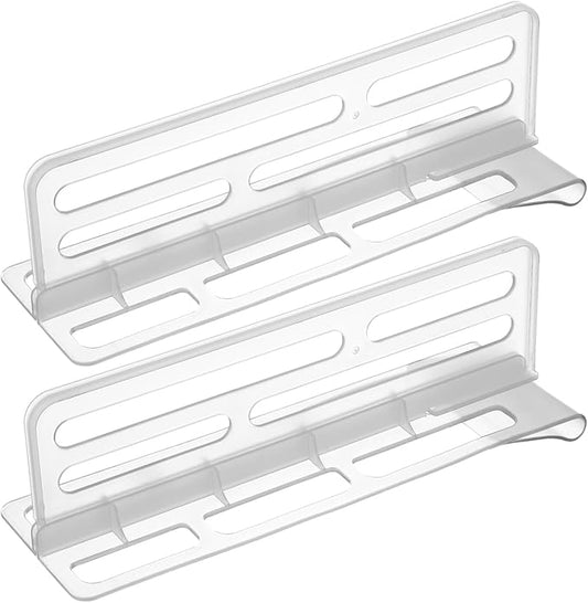 BESTOYARD 2Pcs Refrigerator Divider for Glass Shelves Organization Adjustable Freezer Cupboard Cabinet Drawer Fridge Shelf, Multifunctional Partition, Easy to Clean Grid Separator
