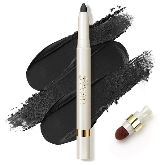 Eyeshadow Makeup Stick, Cream Shimmer, Eyeshadow Highlighter Makeup Eye Brightener Pencil Sticks Cosmetics, with Built-in Brush and Sharpener