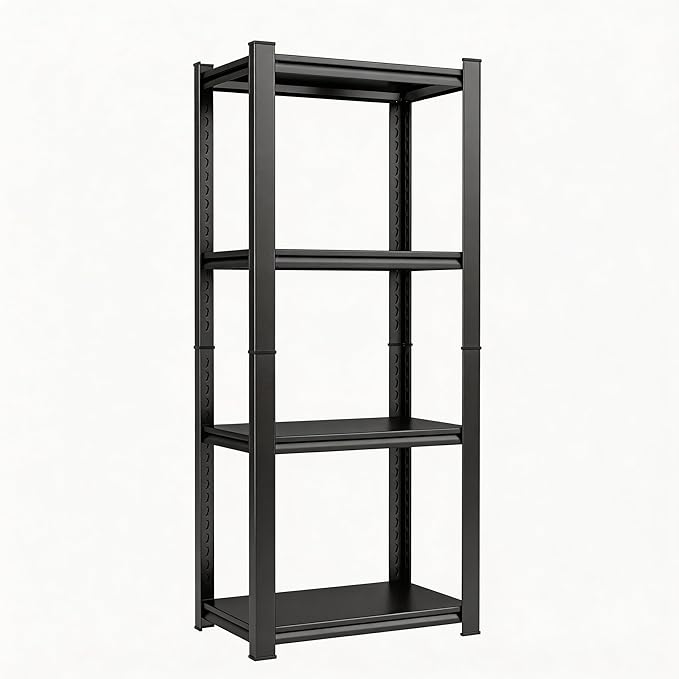 Kitchen Storage Shelves, Organizer Heavy Duty Metal Shelving, 4 Tier Shelving Unit Bakers Rack With Pantry Shelf, 2400 Lbs Industrial Kitchen Storage Organization Free Standing 19.7"W×13.8"D×54.3"H