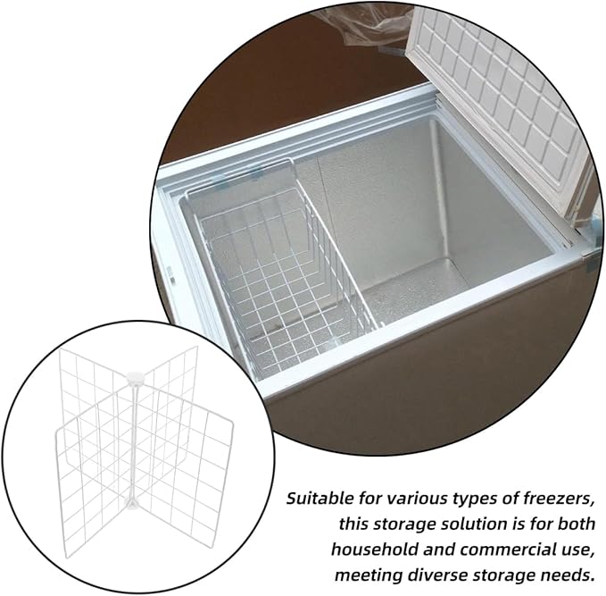 Freezer Divider Wire Separator Compartment Iron Partition for Organized Storage Freezer and Refrigerator for Food and Item Separation