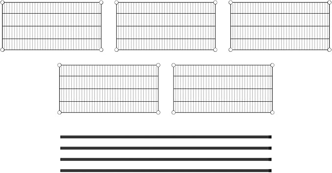 Commercial NSF Listed Black Epoxy Stationary Wire Shelving Kit 18" x 36" x 74", with 5 Shelves Perfect for Warehouse, Walk-in Refrigerator, Freezer, Grocery Store, Restaurant, Dishroom