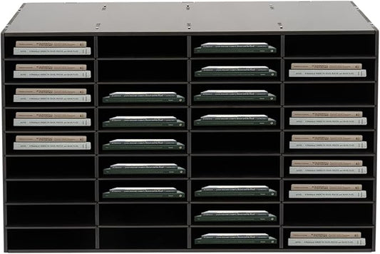 36 Compartment File Organizer - Document Storage Cabinet with Detachable Partitions, Anti-Slip Pads, for Office Home School
