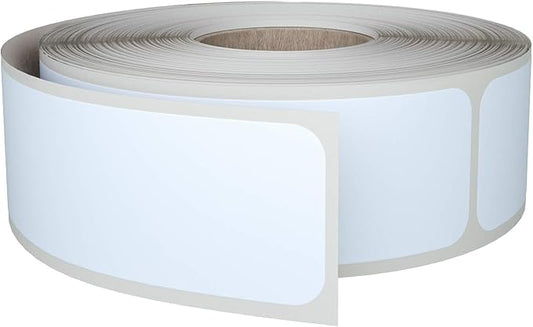 1x3 inch (7.5cm x 2.5cm) Adhesive Labels Rectangle White Sticker Rolls, 250 Pack by Royal Green