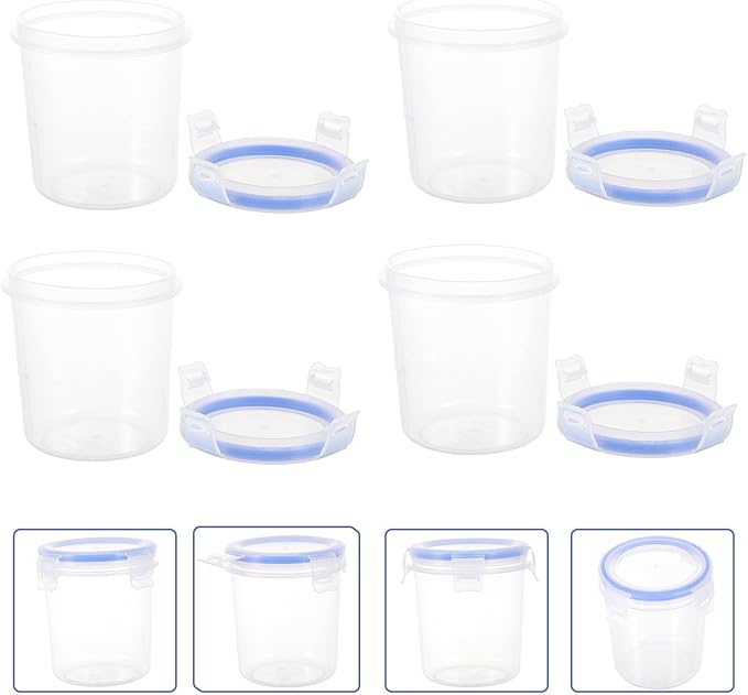 VANZACK 4pcs 500ml Food Grade Pp Airtight Storage Containers with Lids, Fresh Keeping Jars for Coffee Beans, Cereal, Snacks, Kitchen Pantry Organization