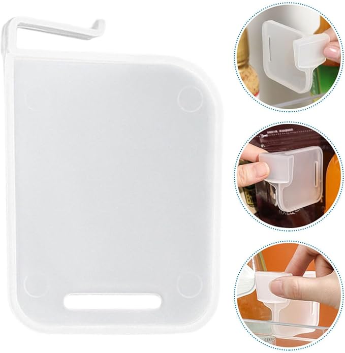 Housoutil 100 Pcs Refrigerator Side Door Partition and Fridge Drawer Divider Adjustable Food Storage Organizer for Kitchen and Pantry Space Management