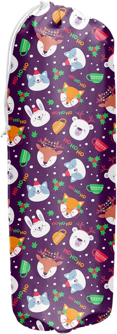 Panda Fox Rabbit Grocery Bag Holder and Dispenser Animal Plastic Bags Organizer Garbage Shopping Trash Bags Storage for Kitchen Farmhouse Home Decor Housewarming Gifts