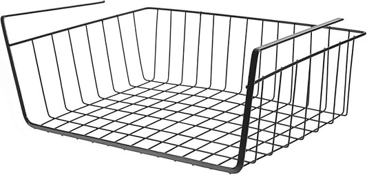 under Shelf Wire Basket Organizer Hanging Storage Rack Iron Pantry Cabinet Shelf Basket for Kitchen Storage and Household Organization