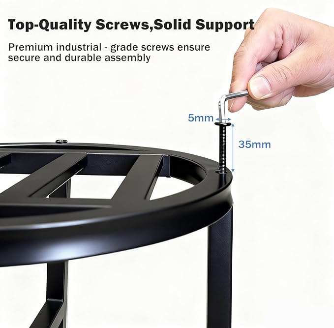 Plant Stand Indoor Outdoor,13 Inch Tall Metal Plant Stands Riser,Heavy Duty Wrought Iron Pedestal Holders for Large Flower Pot,Outside Rust-Proof Black Flower Display Shelf for Patio,2-Pack