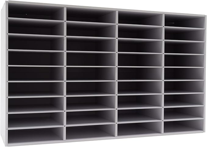 36 Compartment File Organizer - Document Storage Cabinet with Detachable Partitions, Anti-Slip Pads, for Office Home School
