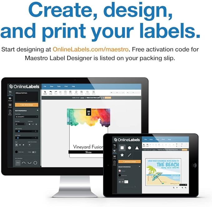 4 x 4 Square Label - Pack of 2,000 Labels, 500 Sheets - Inkjet/Laser Printer - Online Labels