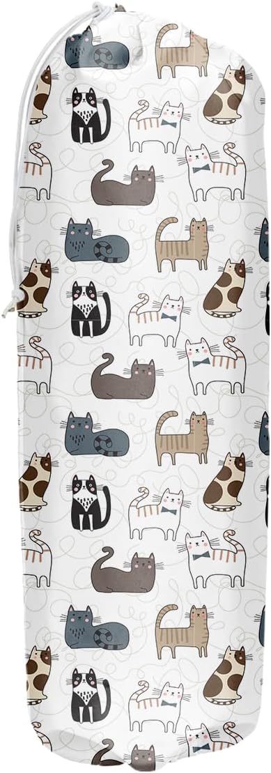 Cats Cute Cat Plastic Bag Storage Organizer - Grocery Bag Holders for Kitchen Decor, Gifts for Women, Mom, Grandma