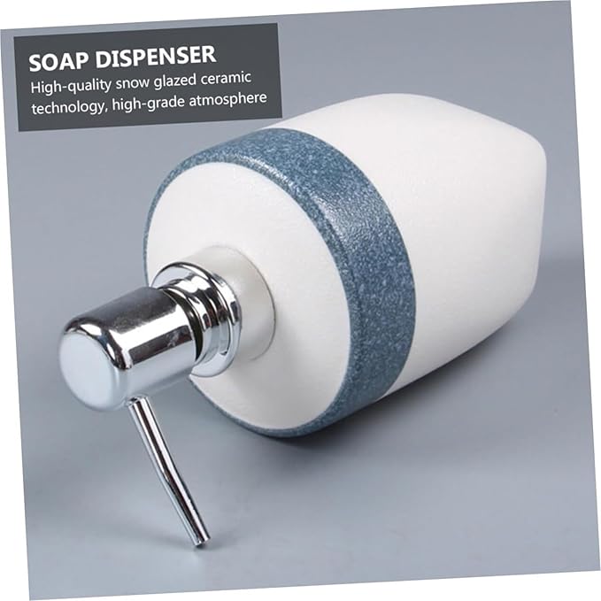 Bathroom Accesories Set 4-Piece Blue Soap Dispenser Organizer Tray Toothbrush Holder and Cup Accessories for Home House Decor Aesthetic
