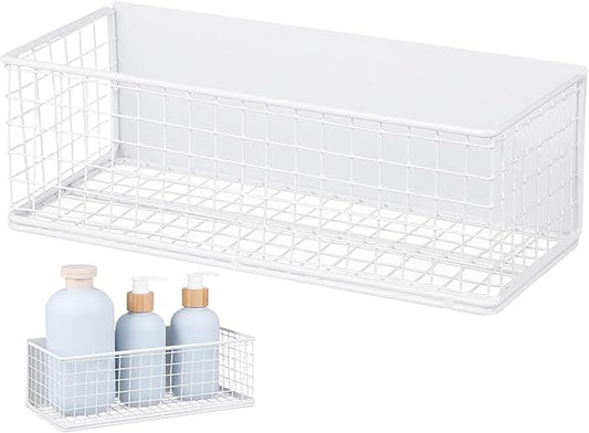 GALPADA Magnetic Spice Rack Refrigerator Storage Rack Large White Magnetic Holder Hanging Basket for Fridge Side Organizer
