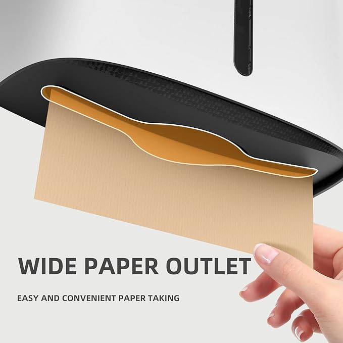 Commercial Paper Towel Dispenser Wall Mount Paper Towel Holder Large Capacity C Fold Hand Towel Dispenser Bathroom Tissue Dispenser (White)