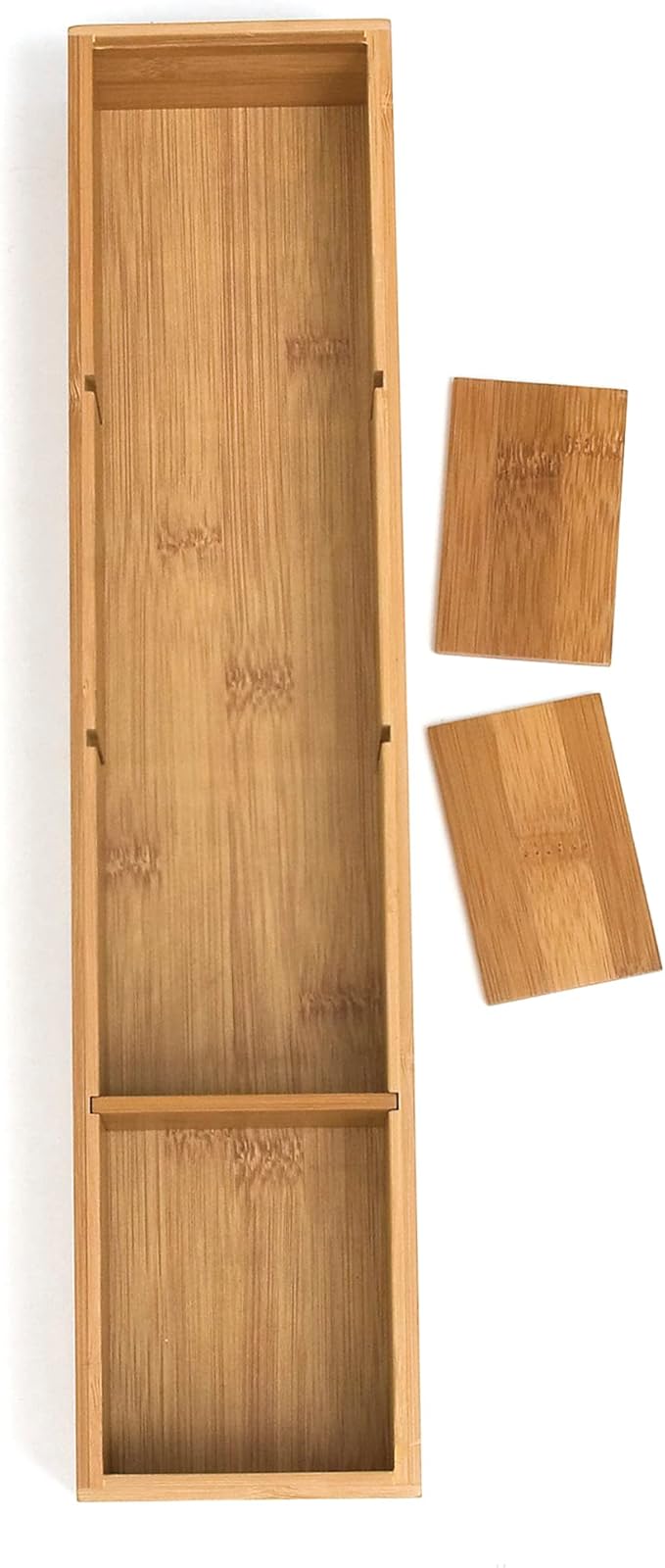 Lipper International Bamboo Drawer Organizer with 3 Removable Dividers, Brown