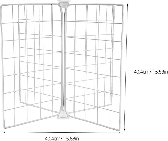Freezer Separator Divider Wire Rack, 4-compartment Iron Wire Fridge Partition Organizer, 41x41x32cm Metal Storage Basket for Refrigerator and Deep Freezer Organization