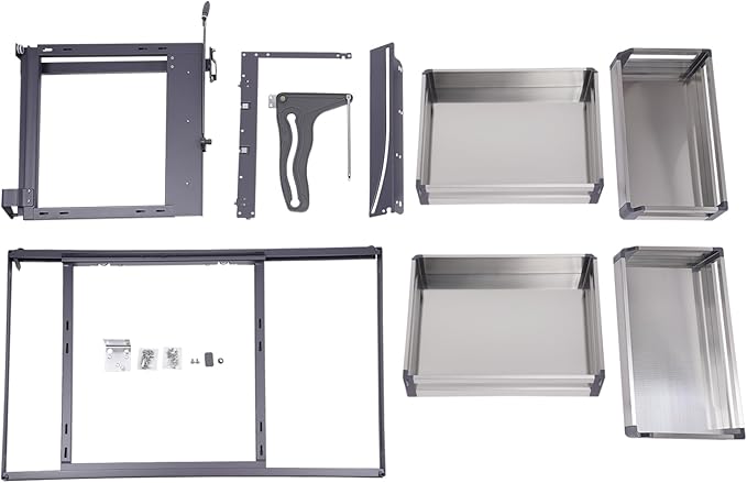 Pull Out Blind Corner Cabinet Organizer 2 Tier Kitchen Storage Organizer with 4 Baskets (Pull-Out to the Right)
