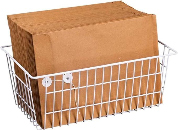 blitzlabs Wire Storage Basket Freezer Organizer Bins Metal Wire Baskets Organizer Storage Baskets for Kitchen, Cabinets, Pantry, Freezer, BathroomSet of 3