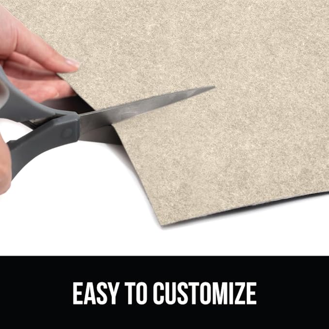GORILLA GRIP LeakGuard Non-Adhesive Under Sink Mat for Kitchen Cabinet, 24x50, Waterproof Quick Dry Shelf Liner, Durable Absorbent Felt Mats for Bathroom Sinks, Cabinets, Dresser, Easy to Trim, Beige