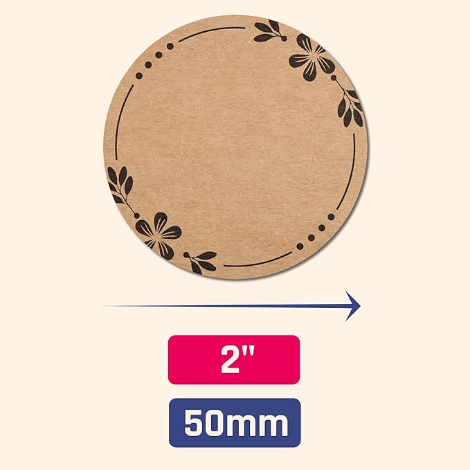 900 Pieces, 2 inch - Canning Labels for Mason Jars, Brown Kraft Jar Stickers to Write On