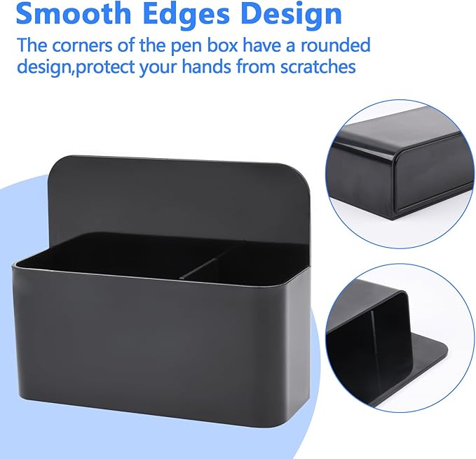3Pack Magnetic Marker Holder for Fridge, Whiteboard & Locker - Adjustable Compartments, Dry Erase Marker & Pen Organizer