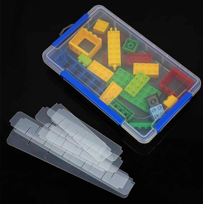 Kamay's XL Heavy Duty Adjustable 24 Compartment Slot Plastic Craft Storage Box with O-Ring Seal 3 Thick Snap Locks Ideal for Small Items(14 * 8.9 * 2inch)