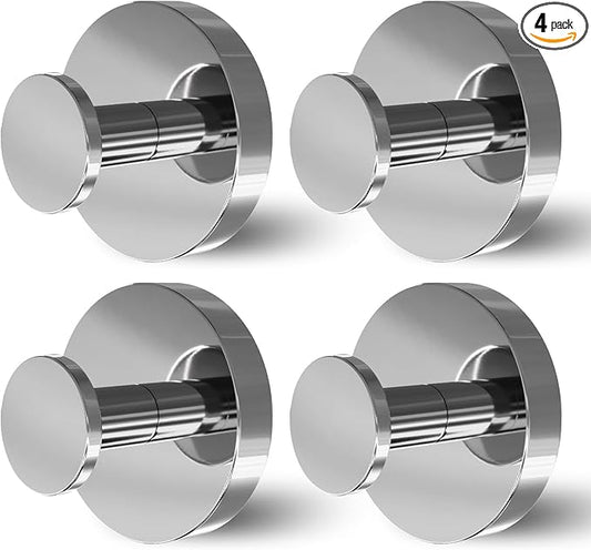 Shower Hooks for Inside Shower,Suction Cup Hooks for Glass Window,Removable Towel Hooks for Bathrooms,4 Packs(Mirror)
