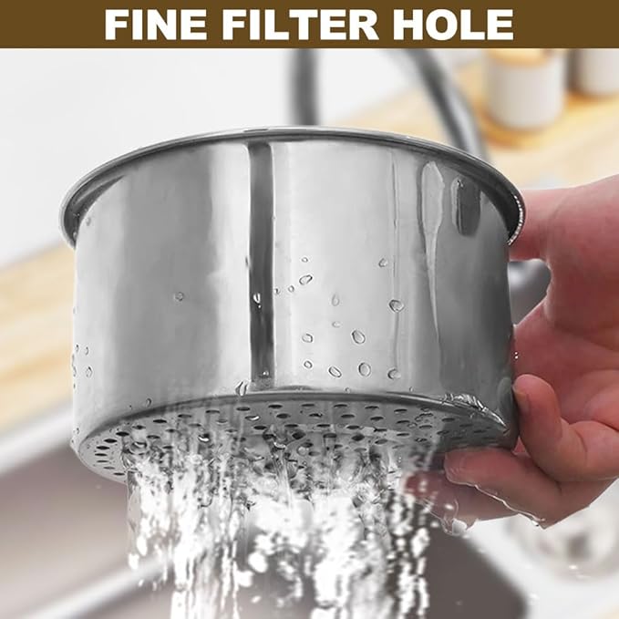 Drain Basket for Kitchen Sink, Stainless Steel Swan Sink Strainer Basket, Multifunction Hanging Sink Strainer Colander Drain Basket Quick Drain Kitchen Tools for Hanging Filter Basket Food Waste (2)