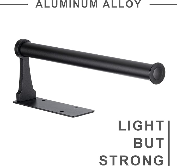 Paper Towel Holder, Aluminum Alloy Paper Towel Holders, Stylish Wall Mount and Under Cabinet Paper Towel Holders for Easy Access (Black)