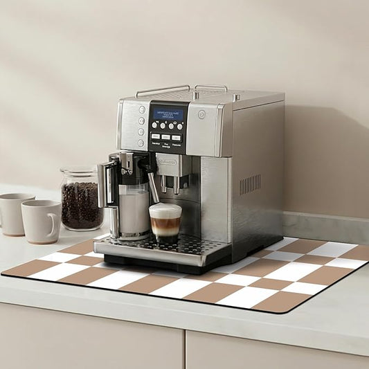 Dish Drying Mat & Coffee Mat for Kitchen Counter, Absorbent Microfiber Waterproof Mat with Non-Slip Backing, Multi-Size Multi-Color Options, Sink and Coffee Bar Accessories