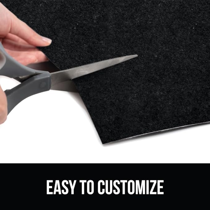 GORILLA GRIP LeakGuard Non-Adhesive Under Sink Mat for Kitchen Cabinet, Waterproof Quick Dry Shelf Liner, Durable Absorbent Felt Mats for Bathroom Sinks, Cabinets, Dresser, Easy to Trim, 24x24 Black