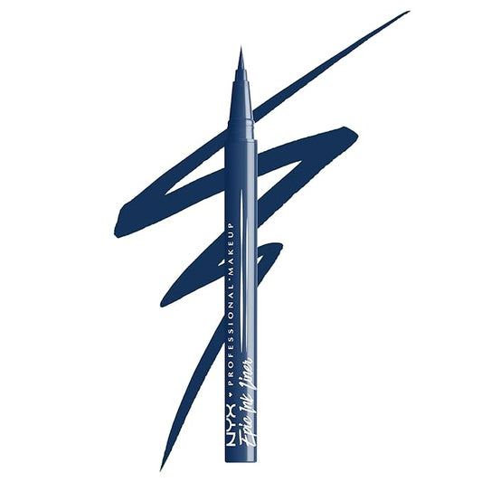 NYX PROFESSIONAL MAKEUP Epic Ink Liner, Waterproof Matte Liquid Eyeliner with Vegan Formula - Mid Night Rise (Deep Navy)