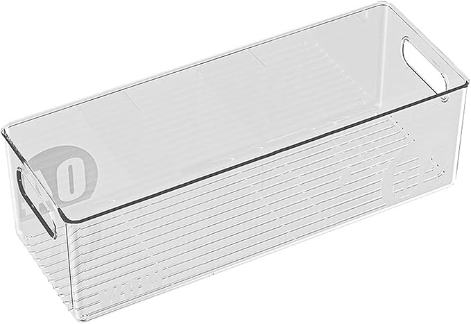Clear View Refrigerator Organizer, Food Grade Storage Bins For Fridge & Freezer, Space Efficient Kitchen Storage Container