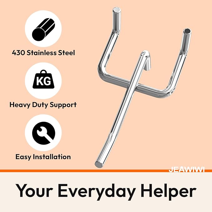 120 Pack 2 Inch Metal Pegboard Hooks, Fit 1/4 in and 1/8 in Peg Board Organizer Accessories, for Hanging Storage, Garages, Tool Sheds, Basements