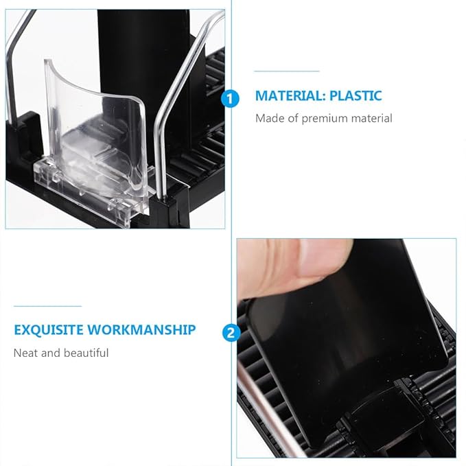 iplusmile Automatic Drink Pusher Sliding System for Refrigerator Beverage Organizer Plastic Shelf Clips for Easy Installation 12.40X3.54X6.69 Inches