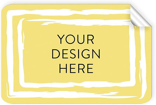 100 Custom Vinyl Stickers - Upload Your own Image, Text, Design, Logo - Personalized Logo Labels for Handmade, Packaging, Bottle, Jars, Candle, Brand Stickers (Lemon Swirls, 6x4)