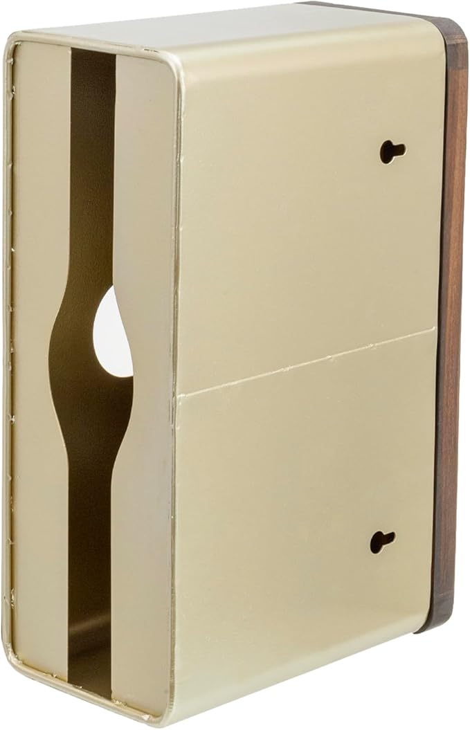 MyGift Gold Paper Towel Holder - Wall Mounted Paper Towel Dispenser & Bathroom Napkin Holder