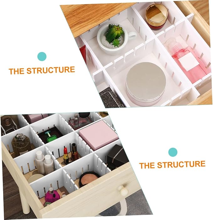 Sturdy Drawer Partition Boards 7 Pack Bamboo Material Home Dorm Organization Storage
