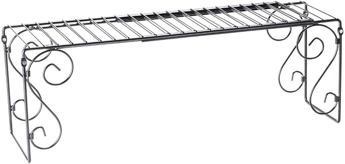 Expandable Over Sink Shelf, Adjustable Metal Sink Organizer (24.5"–40.75") – Kitchen Counter Storage Rack for Soap, Sponge, Plants – Space Saving Over Sink Shelf, Bathroom & Pantry Organizer