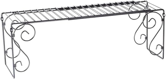 Expandable Over Sink Shelf, Adjustable Metal Sink Organizer (24.5"–40.75") – Kitchen Counter Storage Rack for Soap, Sponge, Plants – Space Saving Over Sink Shelf, Bathroom & Pantry Organizer