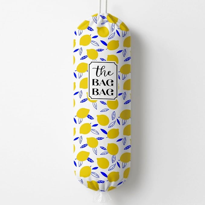 The Bag Bag Grocery Bags Holder, Lemon Grocery Bags Holder Organizer For Shopping Sack, Wall Mount Plastic Sack Storage Container Dispenser, Gift for Female Family and Friends