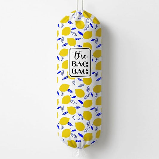 The Bag Bag Grocery Bags Holder, Lemon Grocery Bags Holder Organizer For Shopping Sack, Wall Mount Plastic Sack Storage Container Dispenser, Gift for Female Family and Friends