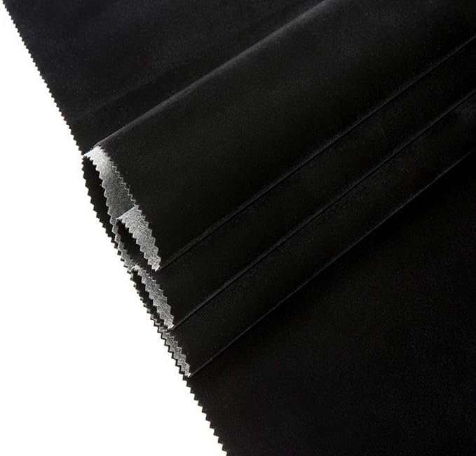 Self Adhesive Velvet Flocking Liner for Jewelry Drawer Art Crafts DIY Project Velvet Fabric Peel and Stick Drawer Velvet Liner 17.7" x 78.7" Black