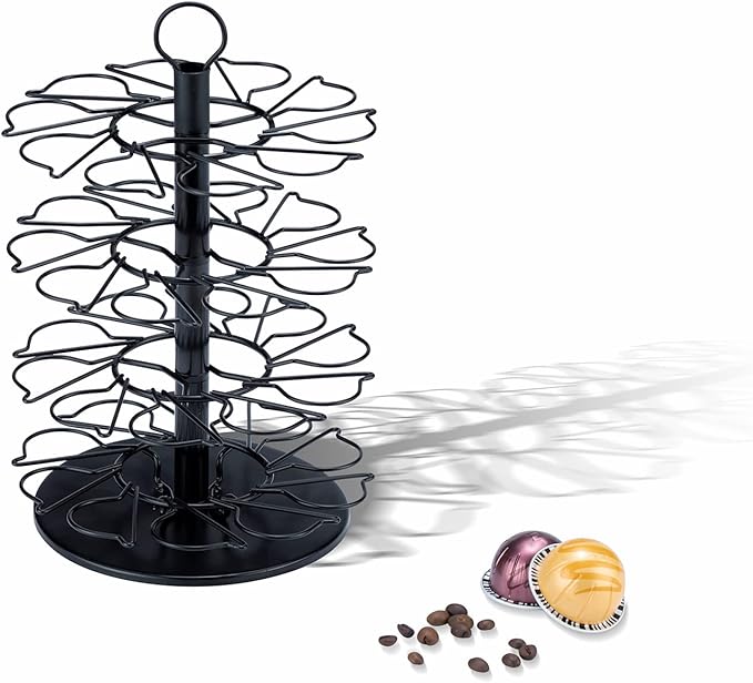 Coffee Pod Holder Stand for Nespresso With 4 Tier DIY For Cabinet Vertuoline Pod Storage(40 Pods Capacity)
