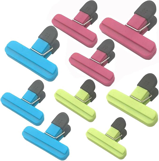 UNIYO 9Pack Large Chip Bag Clips - Assorted Sizes Food Bag Clips Plastic Heavy Seal Grip